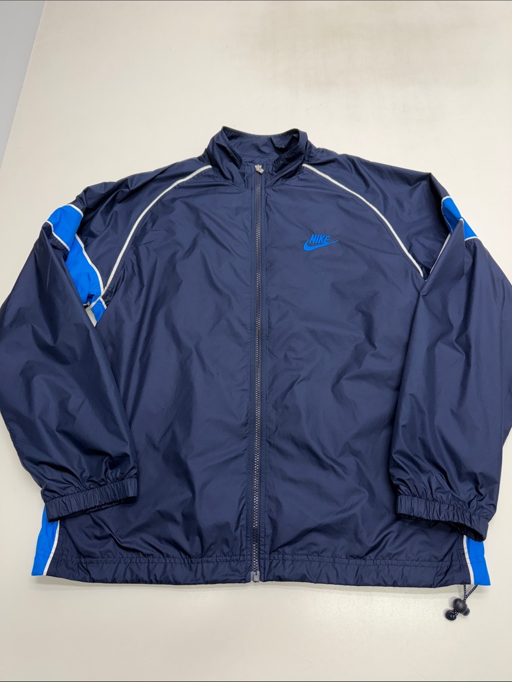 NIKE Men’s Large Blue Full Zip Windbreaker Jacket